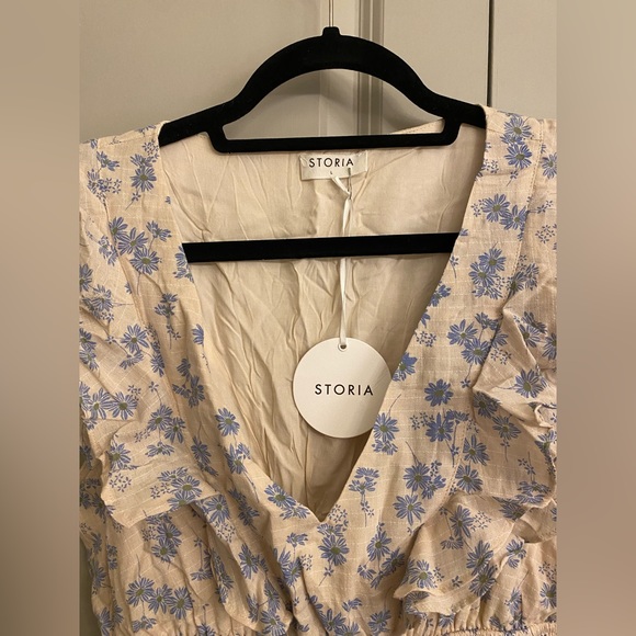 NWT Storia Floral Ruffle Mini Dress - Picture 7 of 8